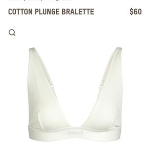 SKIMS cotton plunge bralette